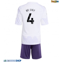 Maglie da calcio Manchester United Matthijs de Ligt #4 Seconda Maglia Bambino 2025-26 Manica Corta + Pantaloni corti)